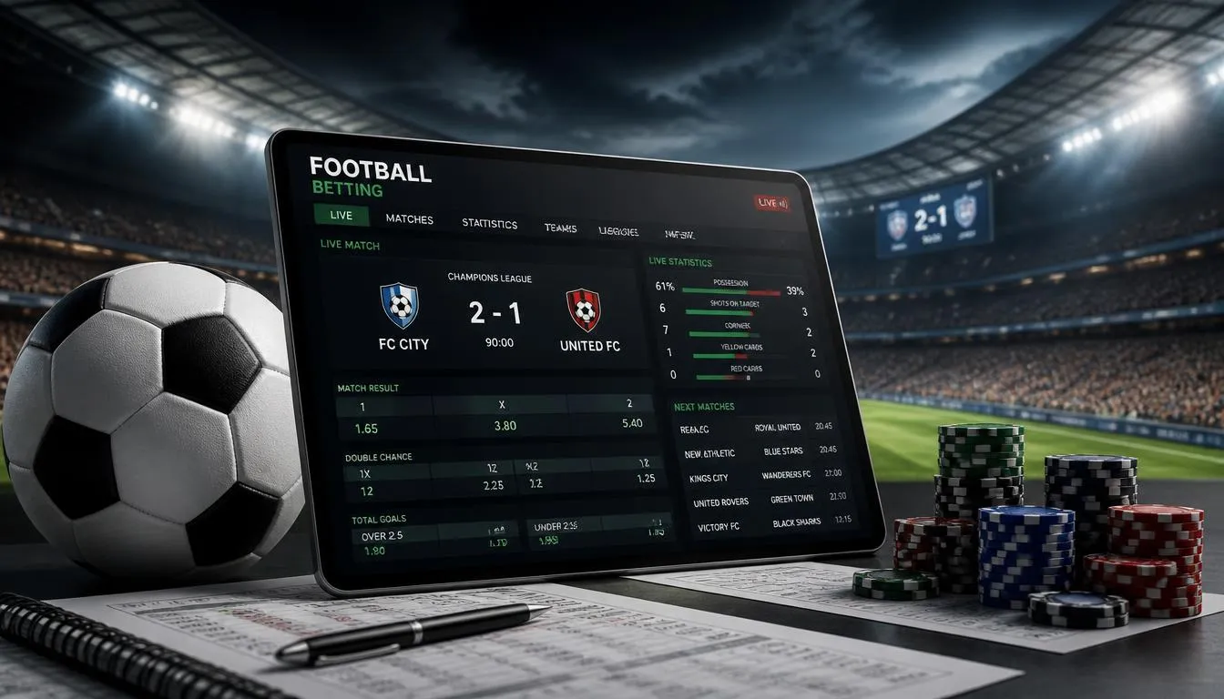 Football betting illustration