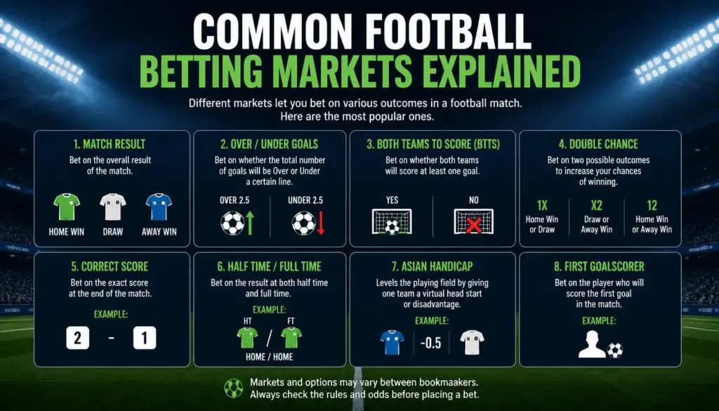 Football betting betting markets illustration